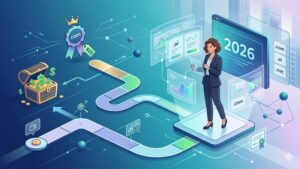 Современная иллюстрация процесса выкупа просроченного домена для статьи о стоимости регистрации имен в 2026 году